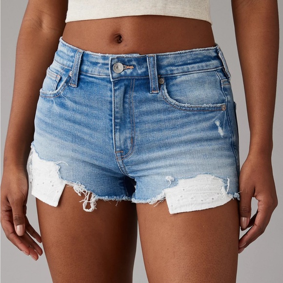 Size 2, blue, Next Level Stretch American Eagle Jean Shorts. - Picture 4 of 10